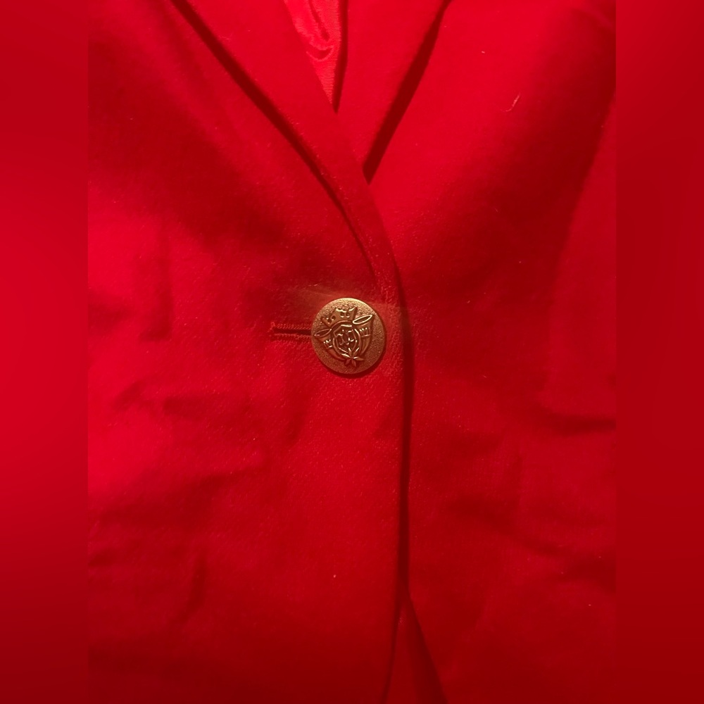 Vintage Sag Harbor Petite Vibrant Red Women's Blazer - Picture 13 of 16